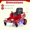 12V Kids Ride-On Lawn Mower Toy with LED Lights and Parent Control